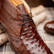 Load image into Gallery viewer, 43-594-BRN MARCO Ostrich Quill Chukka Boot, Brown