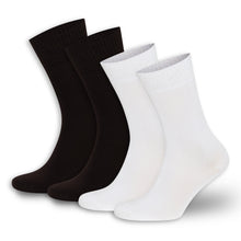 Load image into Gallery viewer, Men’s & Women’s Bamboo Diabetic Crew Socks 4-Pack