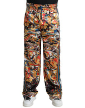 Load image into Gallery viewer, Dolce & Gabbana Multicolor Marble Print Satin Pants