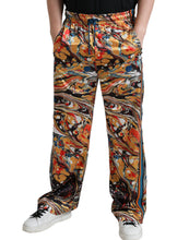 Load image into Gallery viewer, Dolce & Gabbana Multicolor Marble Print Satin Pants