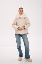 Load image into Gallery viewer, Genuine Polar Fox Fur Down Insulated Parka in Ivory