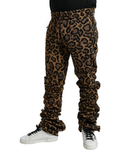 Load image into Gallery viewer, Dolce & Gabbana Brown Leopard Jacquard Jogger Pants