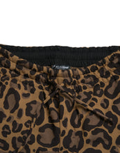 Load image into Gallery viewer, Dolce & Gabbana Brown Leopard Jacquard Jogger Pants