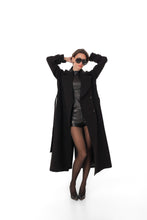 Load image into Gallery viewer, Madeline Cashmere Wool Blend Overcoat in Black