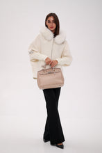 Load image into Gallery viewer, Saga®Furs Hooded Polar Fox Wool Alpaca Coat