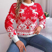 Load image into Gallery viewer, Casual Deer Pattern Long-Sleeve Hoodie Sweater for Women