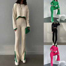 Load image into Gallery viewer, Women’s Casual Color-Block Two-Piece Set