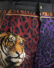 Load image into Gallery viewer, Dolce & Gabbana Multicolor Tiger Leopard Cotton Loose Tapered Pants
