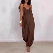 Load image into Gallery viewer, Loose Casual Solid Color Hollow-out Camisole Women's Jumpsuit