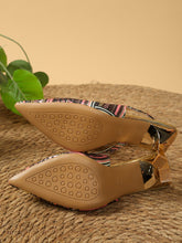 Load image into Gallery viewer, Women's Boho Geometric Print Slingback Stiletto Heels – Pointed Toe