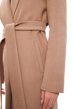 Load image into Gallery viewer, Geneva Classic Wraparound Wool Blend Overcoat in Camel