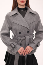 Load image into Gallery viewer, Megan Tailored Wool Blend Coat in Grey