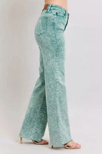 Load image into Gallery viewer, Judy Blue Full Size High Waist Garment Dyed Raw Hem Dad Jean