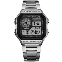 Load image into Gallery viewer, Luxury Famous Sports Business Square Retro Watch Waterproof 50M WIth Count Down Timer Digital Stopwatch Clock For Men and Woman Unisex Watch