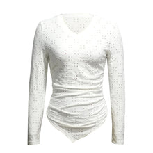 Load image into Gallery viewer, Women’s Hollow Out V-Neck Long Sleeve Top