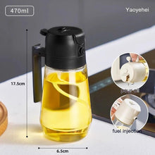 Load image into Gallery viewer, 470ML Olive Oil Sprayer Dispenser For Cooking BBQ 2 In 1 Glass Oil Vinegar Soy Sauce Spray Kitchen Oil Bottle For Air Fryer