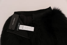 Load image into Gallery viewer, Dolce & Gabbana Black Lamb Fox Fur Mini Hot Pants