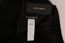 Load image into Gallery viewer, Dolce & Gabbana Black Lamb Fox Fur Mini Hot Pants