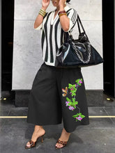 Load image into Gallery viewer, Women's Wide-Leg Cargo-Style Pants with Zipper & Button Detail