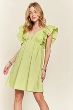 Load image into Gallery viewer, Smocked Back Ruffled Cap Sleeve Babydoll Dress For Summer – Feminine, Flattering, Comfortable, Playful Charm