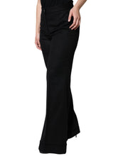 Load image into Gallery viewer, Dolce & Gabbana Black Cashmere Mid Waist Women Boot Cut Pants