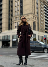 Load image into Gallery viewer, Emily Classic Wool Blend Overcoat in Rich Chocolate