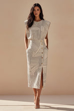 Load image into Gallery viewer, Women's Printed Sleeveless Top & Slit Maxi Skirt Set | Elegant 2-Piece in 3 Colors