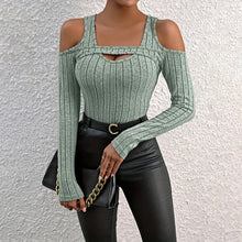 Load image into Gallery viewer, Women's Ribbed Long Sleeve Top