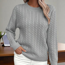 Load image into Gallery viewer, Women’s Textured Crew‑Neck Pullover Top
