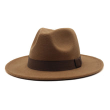 Load image into Gallery viewer, Autumn Winter Big Brim Wool Hat – Unisex Bell Crown Bucket Hat