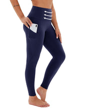 Load image into Gallery viewer, Cropped High-Waisted Yoga Pants with Diagonal Pockets