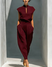 Load image into Gallery viewer, Women's Chinese-Style Satin Short-Sleeve Top & Pants Set