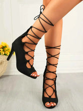 Load image into Gallery viewer, Elegant Lace-Up : High Heel Sandals