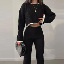 Load image into Gallery viewer, Women’s Casual Color-Block Two-Piece Set
