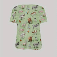 Load image into Gallery viewer, Round Neck All-Over Animal Print Short Sleeve Tee