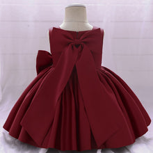 Load image into Gallery viewer, Big Bow Flower Girl Birthday Wedding Dress - # BAAA51110008
