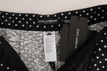 Load image into Gallery viewer, Dolce & Gabbana Black Polka Dot Sicily Crystal Pants