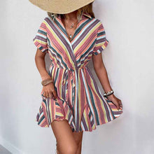 Load image into Gallery viewer, European Chic Euro Ruffle : Striped Dress