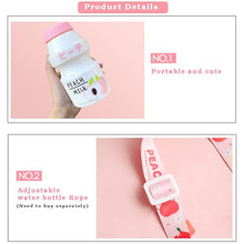 Load image into Gallery viewer, 480ml Plastic Water Bottle Tour Drinking Bottle Shape Cute Lovely Milk Carton Shaker Bottle for Kids / Girl /Adult Glass Fruit Water Bottle Without 480ml BPA Pretty Water Bottles of Strawberry Milk Heat Resistant Water Bottles