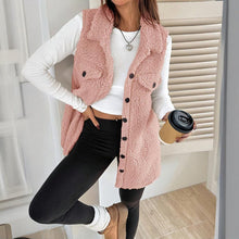 Load image into Gallery viewer, Wool-Like Sleeveless Vest with Lapel