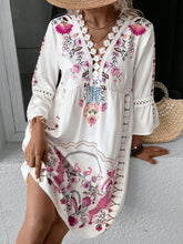 Load image into Gallery viewer, Exquisite Summer Feminine Lace Detail Printed Dress Chic Midi Lightweight Dress