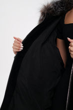 Load image into Gallery viewer, Palermo Genuine Astrakhan Silver Fox Trim Coat
