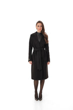 Load image into Gallery viewer, Zane Cashmere Wool Blend Overcoat in Black