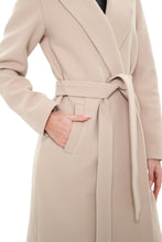 Load image into Gallery viewer, Windsor Classic Wraparound Cashmere Blend Overcoat in Nude