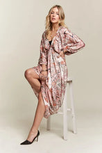 Load image into Gallery viewer, Printed V-Neck Batwing Sleeve Summer Dress For Women – Vibrant Print, Chic & Relaxed, Flattering, Effortlessly Stylish