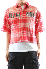 Load image into Gallery viewer, New Liade Washed Flannel Crop Top Button Down Shirt