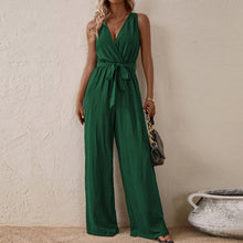Load image into Gallery viewer, Women's Strap High-Waist Sleeveless Jumpsuit – Ice Silk Casual Wide-Leg