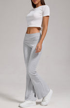 Load image into Gallery viewer, 🔥 Women's Low-Waisted Folded Waist Flared Pants - Low-Rise Wide-Leg Trousers