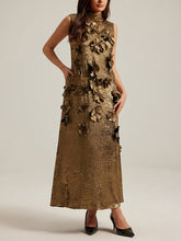 Load image into Gallery viewer, 🌸 Three-Dimensional Floral Sleeveless A-Line Dress