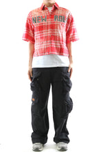 Load image into Gallery viewer, New Liade Washed Flannel Crop Top Button Down Shirt